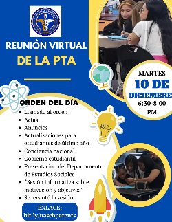 December 10 PTA Meeting Flyer (Spanish)